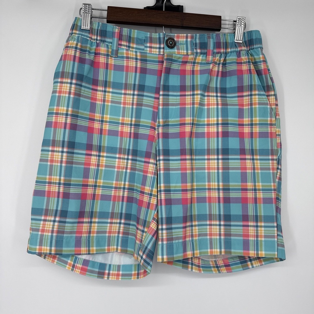 Chubbies Plaid Shorts Blue Madras Everywear Beach Trunks Men's Small Performance
